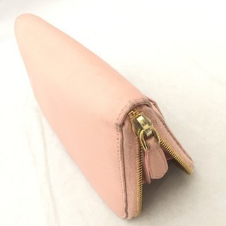 PRADA プラダ サフィアーノレザー ライトピンク ラウンドファスナー 長財布 ジッピーウォレットの画像