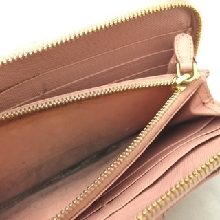 PRADA プラダ サフィアーノレザー ライトピンク ラウンドファスナー 長財布 ジッピーウォレットの画像