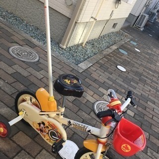 かじ付自転車お話中