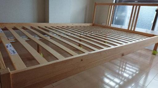 IKEA ダブルベッドのフレームのみ＋ベッド下収納2つ\n