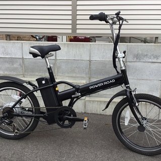 ＜未使用車＞ジャンク・パワーロード・20インチ・折り畳み式・電動アシスト自転車 大容量の7Ahリチウムイオンバッテリー搭載。 シマノ6段変速の画像