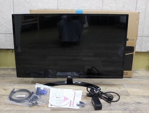 R489)【美品】LG モニター ディスプレイ 32MP58HQ-P 31.5インチ 2017年製 /フルHD/IPS/HDMI端子付/ブルーライト低減機能