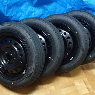 ミライース 新車外しタイヤ、ホイール4本セット 155/65R14 