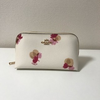 ※取引終了※ coach コーチ コスメポーチ フラワープリント...