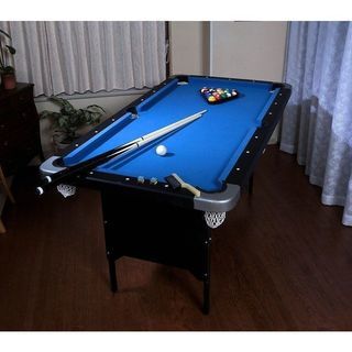 家庭用ビリヤード&卓球テーブル キューやボール、卓球セット付 ビリヤード台 卓球台 家庭用 セットの画像