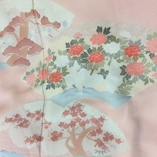 美品☆付下げ訪問着 正絹 ピンク 上品 の画像