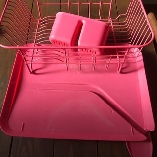 水切りかご  ピンクの画像