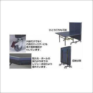  イグニオ IGNIO 特選品 卓球台 コンパクトサイズ 卓球台 移動キャスター付 IG-2PG0046の画像
