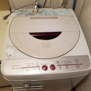 洗濯機5.5㎏　シャープAg+イオンコートES-FG55H