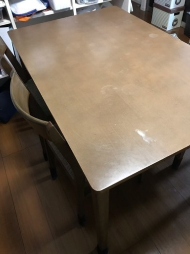 ダイニングテーブル （椅子2つ、ベンチ型椅子）