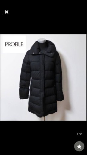 新品　PROFILE　プロフィール　ダウンコート　36　ブラック