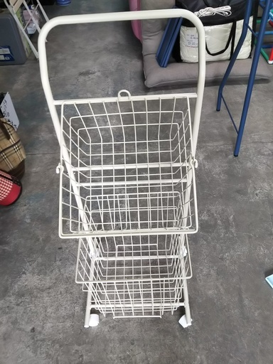 ［ランドリーバスケット2段］⁑リサイクルショップヘルプ