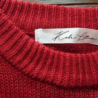 袖ドット柄シフォンニット2枚組の画像