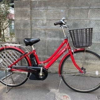 電動自転車  ヤマハ PAS  26インチ  赤色 ★美品お買い得★電動アシスト付き自転車