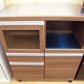 フナモコ キャスター付 レンジボード キッチンボード ミドルサイズ 幅