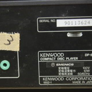 KENWOOD CDプレイヤー DP-5E 無料で差し上げます。