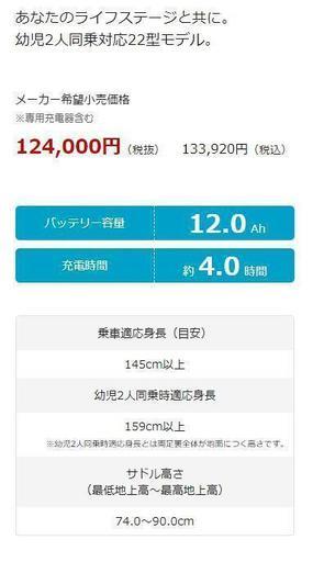 おすすめ新品試乗のみ◆13万⇒◆パナソニック◆ギュット・ステージ・22 BE-ELMU232 + 専用充電器