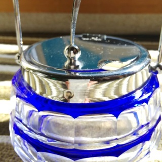 レトロな切子風シュガーポット（砂糖入れ）