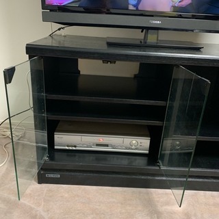 断捨離‼️テレビ台　オーディオラック　ブラック　ビデオデッキ収納可能