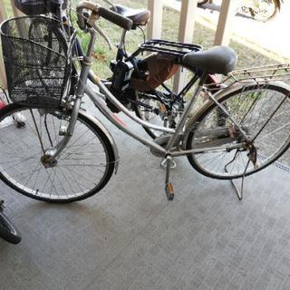 取引中・シルバー自転車