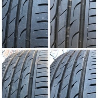 195/65r15☆2017年製☆KUMUHO☆タイヤ☆純正キャップ付き☆ノア☆ヴォクシー☆4本セット☆バリ溝☆の画像