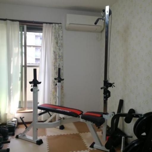 マルチベンチ&スクワットラック&ラットプル　筋トレ　器具