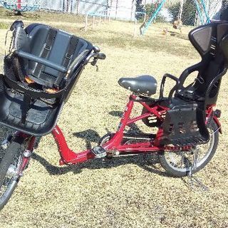 子ども乗せ　3人乗り自転車