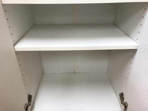 【リサイクルサービス八光　田上店　配達・設置OK】ホワイト　スリムタイプ　食器棚