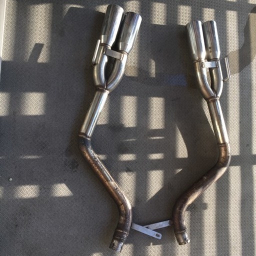 ワンオフリアストレートマフラーと中間ストレートセット