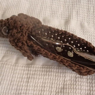手作り　マクラメ（？）編み タオル掛け＆小物入れ    ***の画像