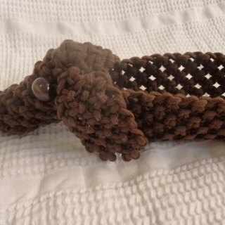 手作り　マクラメ（？）編み タオル掛け＆小物入れ    ***の画像