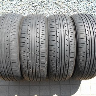 ◎全国発送対応いたします◎中古 溝有り 4本セット 185/55R15 ヨコハマ エコス ES31【195/50R15 bB マーチ フィット デミオ 国産 省燃費 低燃費 2016年製造】