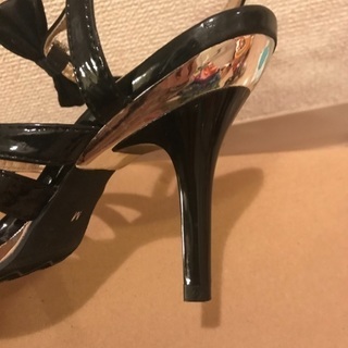 【新品未使用】黒リボンミュール Mサイズの画像