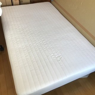 【美品】無印良品 セミダブルベッド  脚付マットレス（足つき）【...