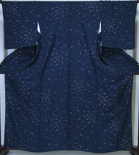 中古美品　小紋　濃紺　新品同様です　（k3241382-1982rymj）