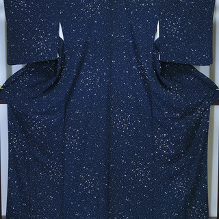 中古美品　小紋　濃紺　新品同様です　（k3241382-1982...