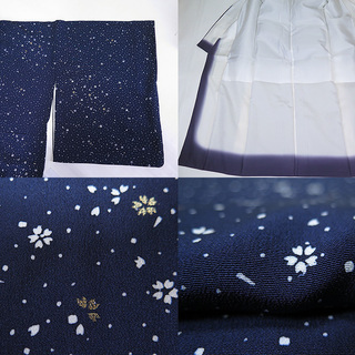 中古美品　小紋　濃紺　新品同様です　（k3241382-1982rymj）の画像