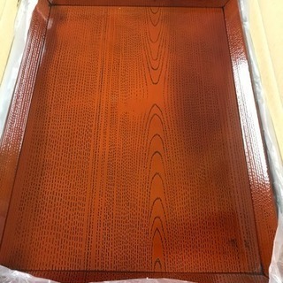 新品未使用 富士長手木目盆 尺3寸 特注品 栃色  業務用 厨房 店舗の画像