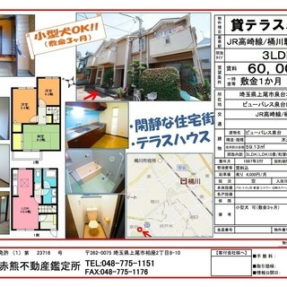 ビューパレス泉台Ｂ棟 2号室 上尾市泉台 貸テラスハウスの画像