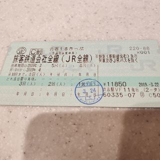 青春18きっぷ残4回分