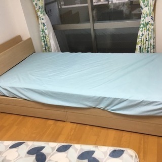 収納付きシングルベット＋マットレス