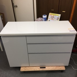 【パモウナ】間仕切りキッチンカウンター W120 美品