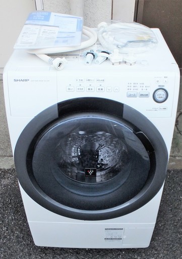 ☆シャープ SHARP ES-S7B-WL 7.0kg ドラム式洗濯乾燥機◆プラズマクラスター搭載