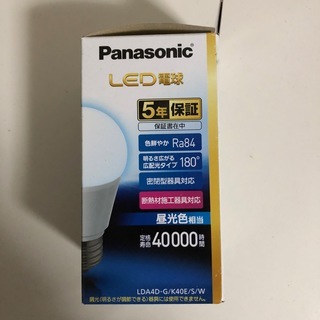 パナソニック LED電球 口金直径26mm 電球40W形相当 昼光色 4.4W LED 電球 ライト 電気の画像