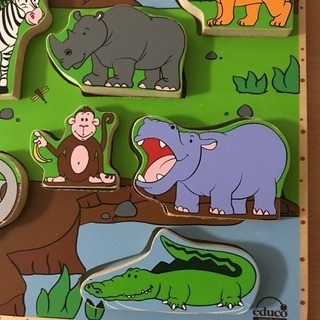 educo 木製 動物パズルの画像