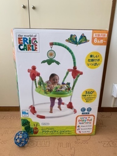【美品 値下】はらぺこあおむし アクティビティジャンパー ジャンパルー 日本育児