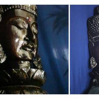 Ｚ40　「アジアン インテリア 置物 ブッダ マスクオブジェ」の画像