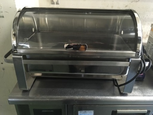 中古品●ステンレス蓋窓枠付 卓上電気式ウオーマ