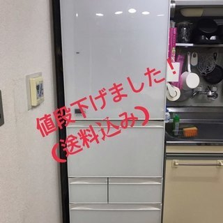 美品★TOSHIBA／東芝 ５ドア冷蔵庫 426L★2015年製★保証有★ワンタッチでラクに開く★GR-H43GXV(ZW) 