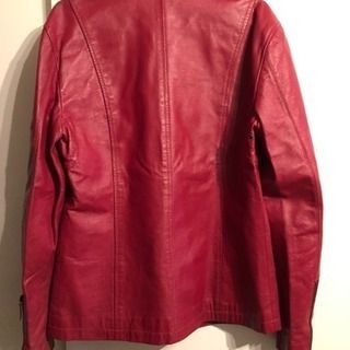 【再値引き!!・美品】レザーブルゾン リアルピッグ M レッドの画像